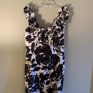 White House Black Market Ruffle Cocktail Dress